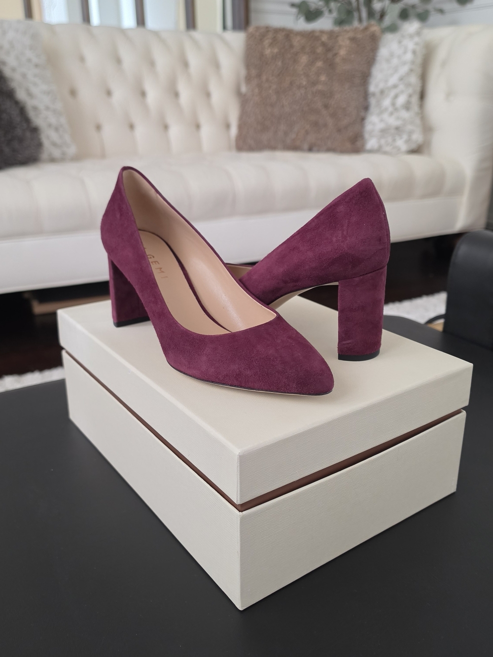 M.Gemi The Lustro 70mm in Bordeaux, Suede, 37.5